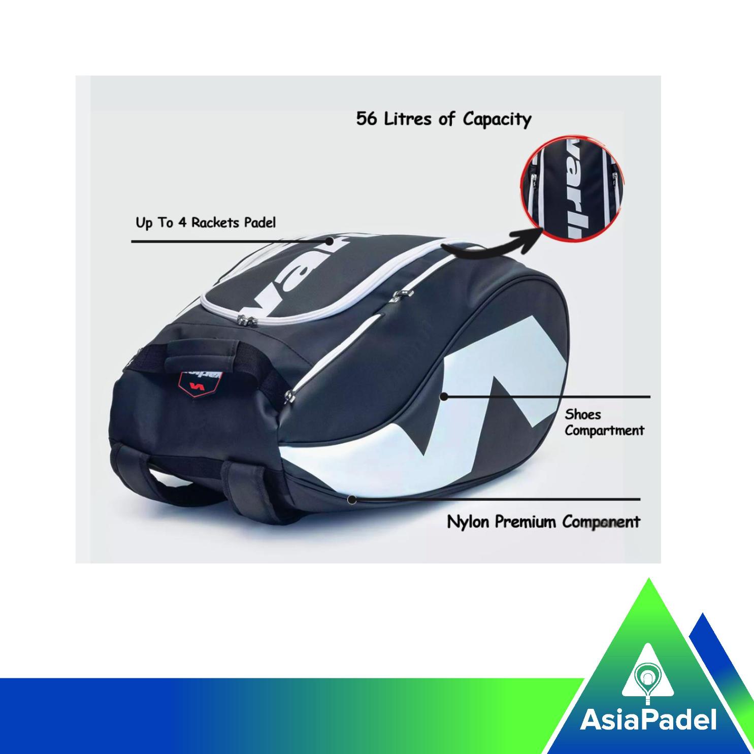 Bag Padel Varlion Summum Pro Black 2025 | Tas Ransel Raket Padel Varlion Pro Hitam