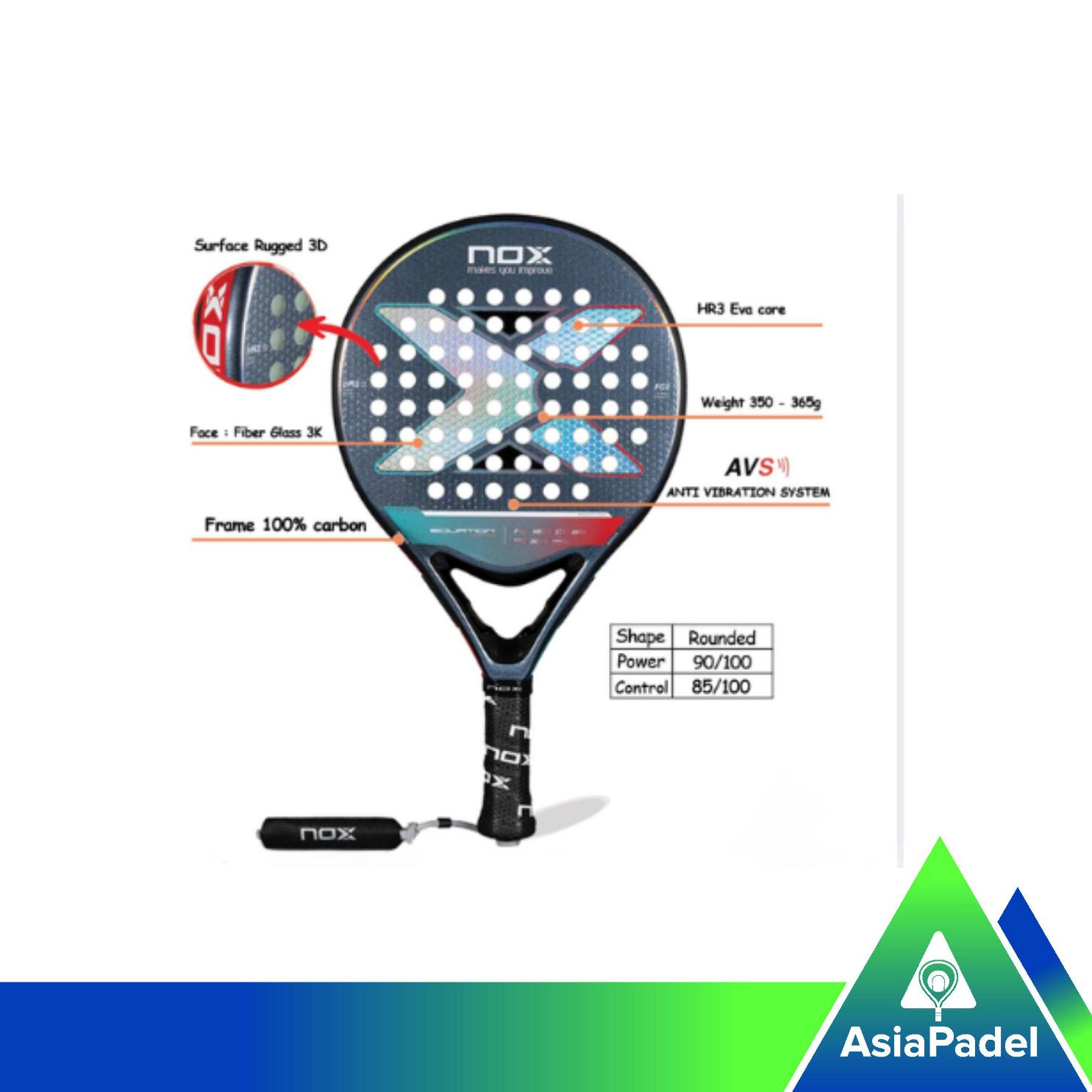 Racket Padel Nox Equation Light Advance  | Raket Padel Equation Light W Fiberglass