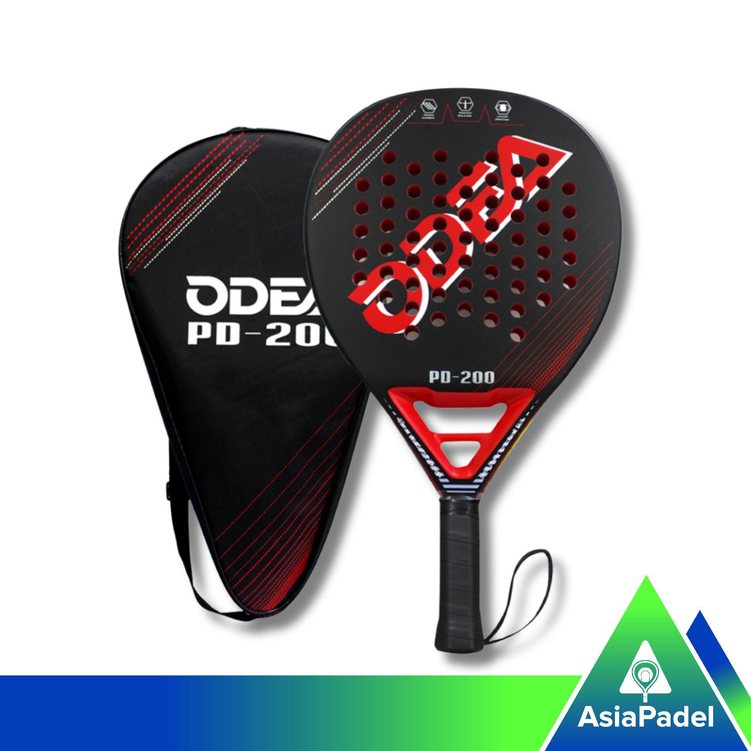 Racket Padel ODEA Carbon PD-200 + Bag | Raket Karbon Bola Padel Bonus Tas