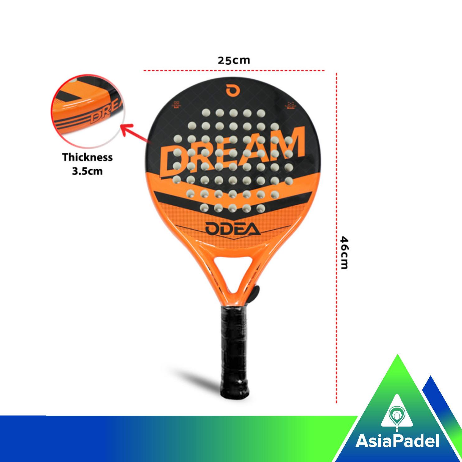 Racket Padel Odea Fiber Dream + Bag | Raket Tenis Padel Karbon
