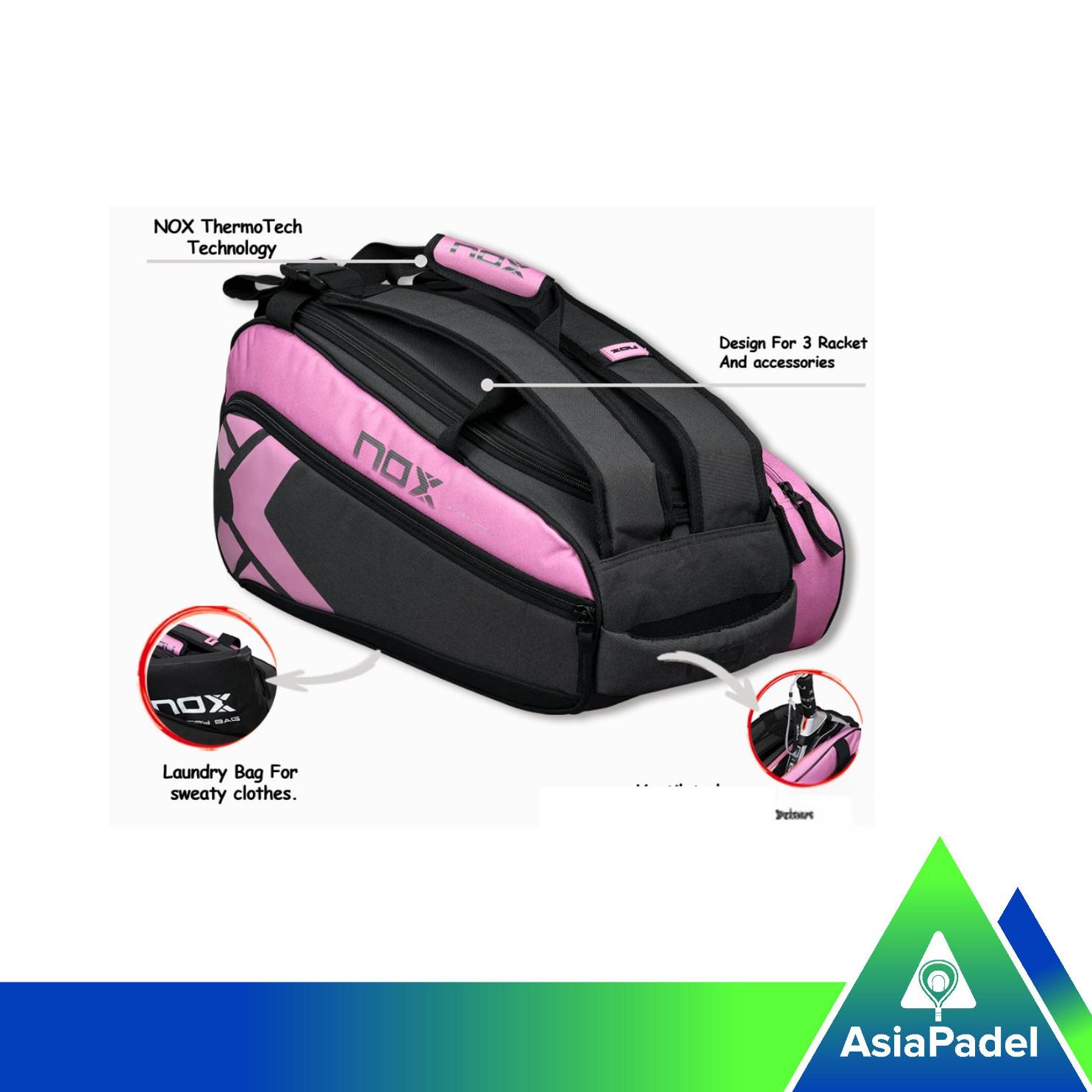 Bag Padel Nox Paletero Street Series Thermo Bag | Tas Raket Padel Nox Gray Pink