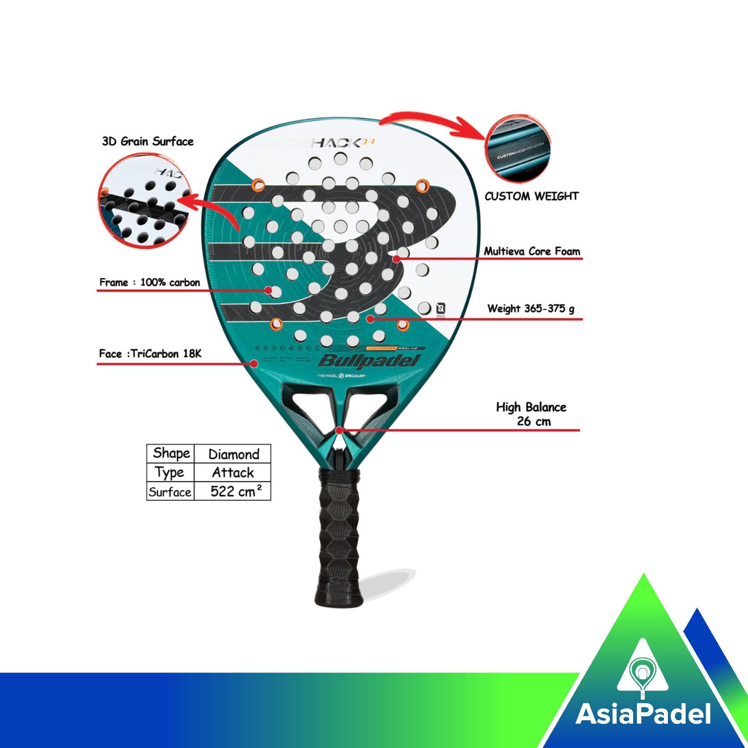 RacketT Padel Bullpadel Hack 04 25 | Raket Padel Karbon