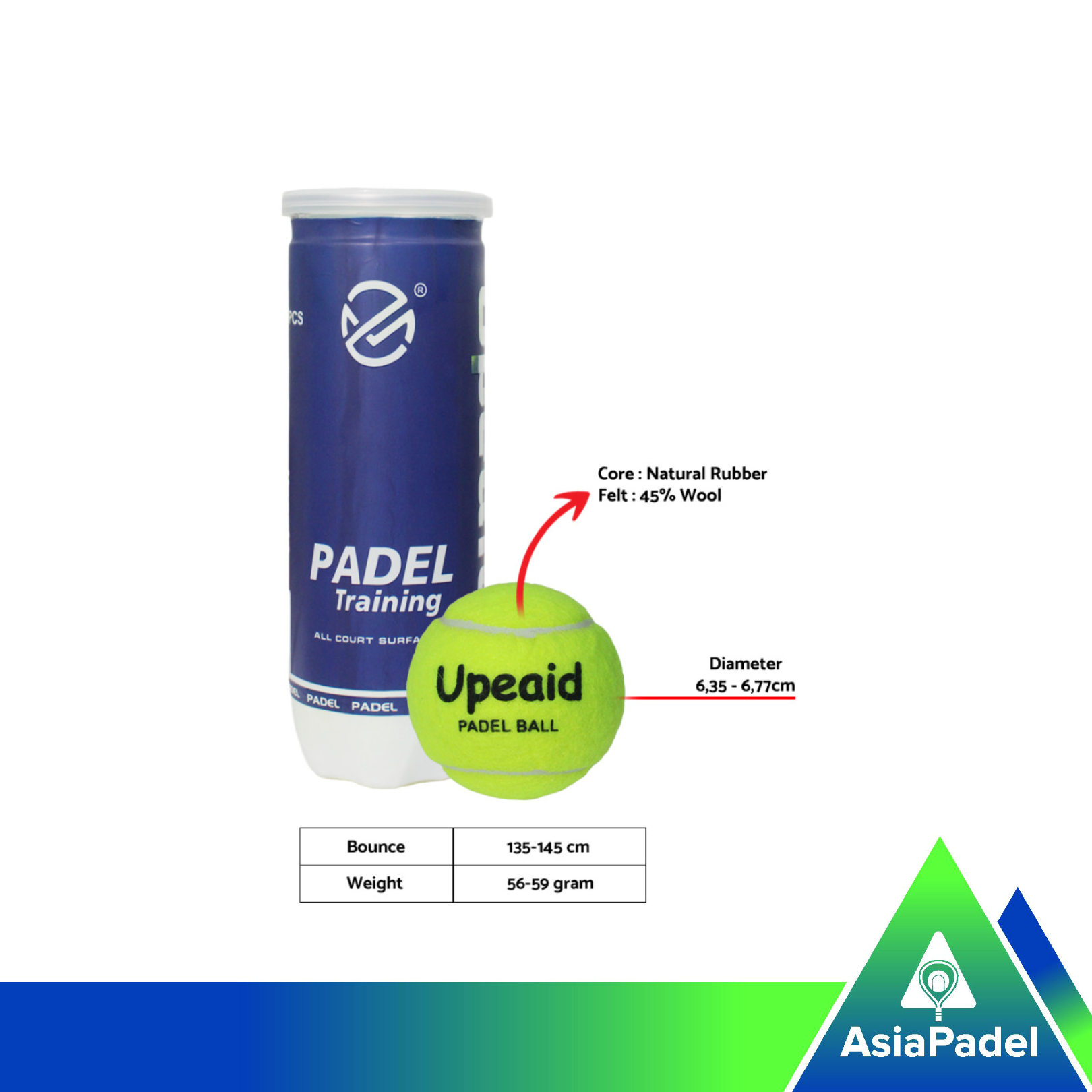 Upeaid Training Padel Ball (Ball)