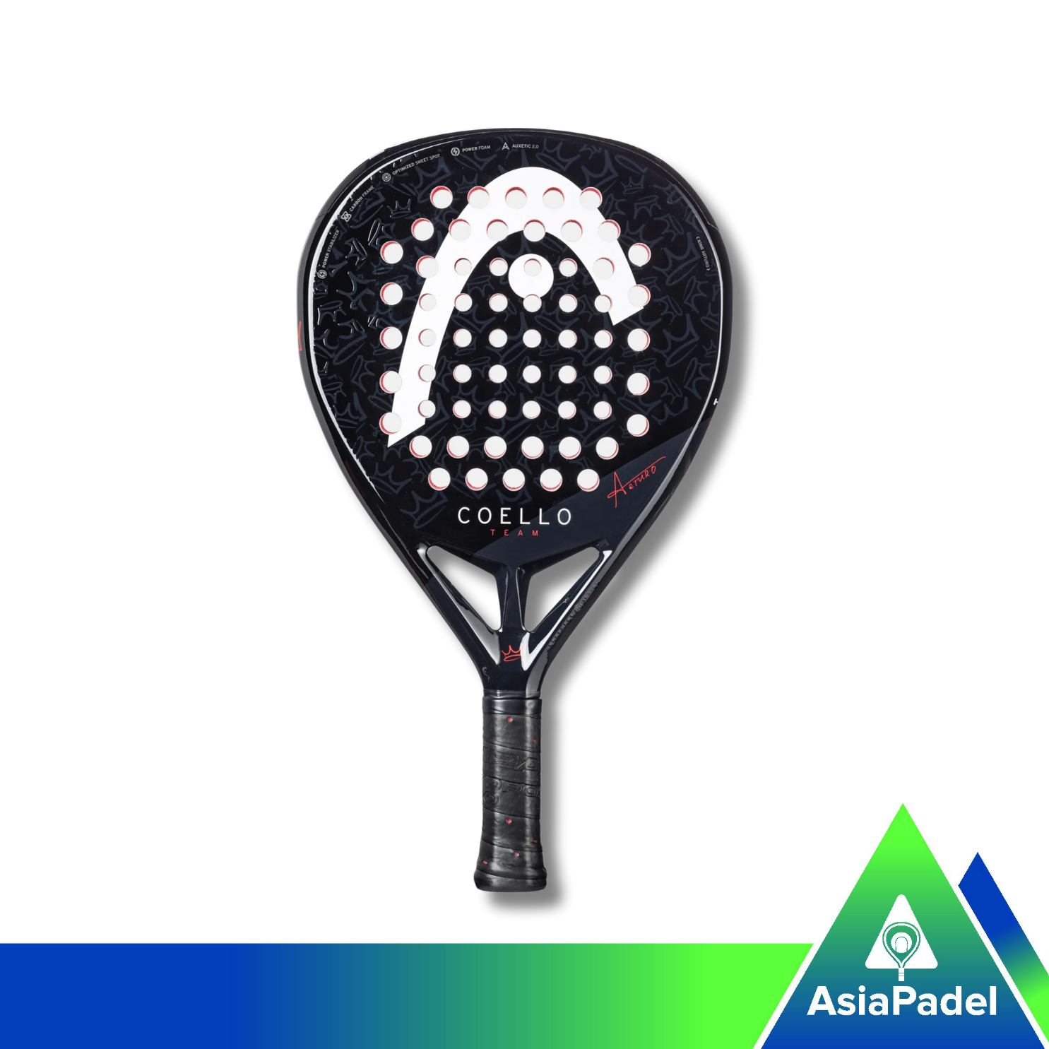 HEAD Coello Team Fiberglass Padel Racket | Raket | Raket Padel Diamond