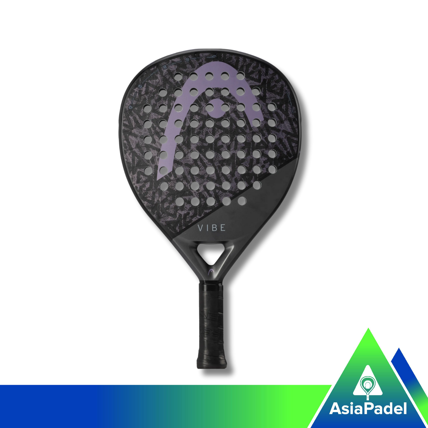 HEAD Vibe Black/Purple Fiberglass Padel Racket | Racket | Raket Padel