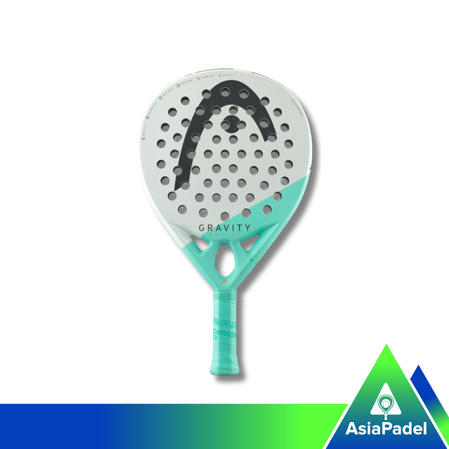 HEAD Gravity Motion Fiberglass Padel Racket | Raket | Raket Padel Round