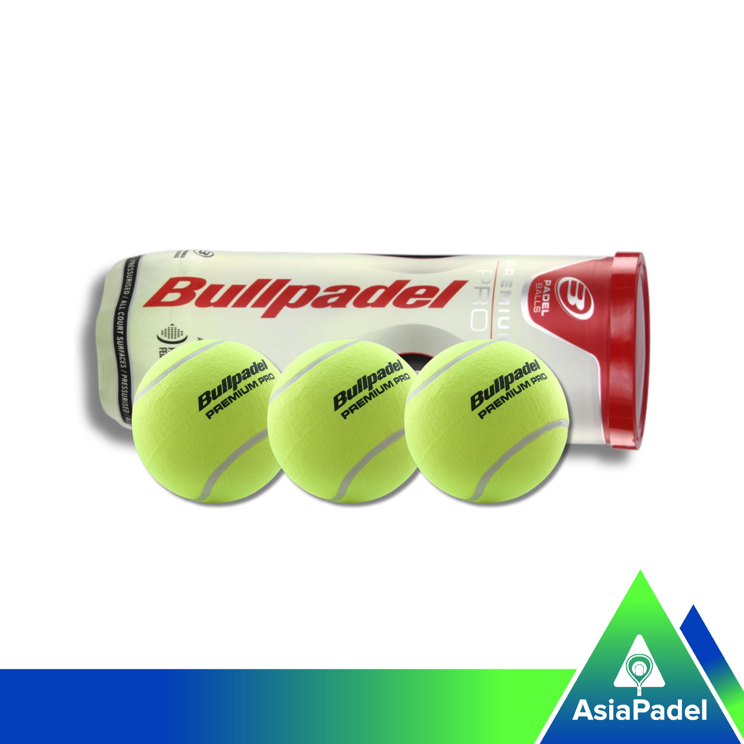 Bullpadel Premium Pro High-density rubber core  Padel Ball | Ball | Bola Bulpadel Premium pro