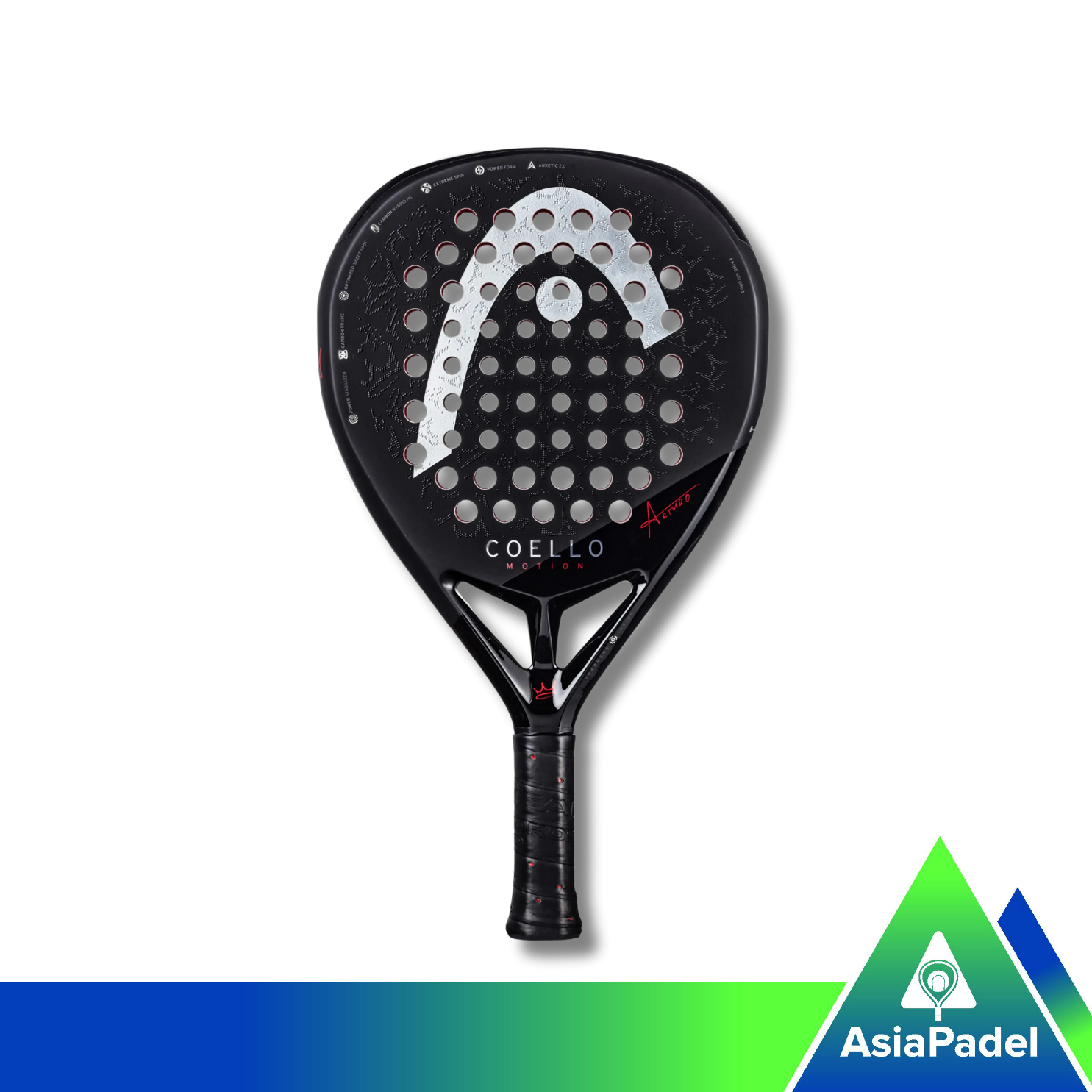 HEAD Coello Motion Carbon Hybrid Padel Racket | Raket | Raket Padel Diamond