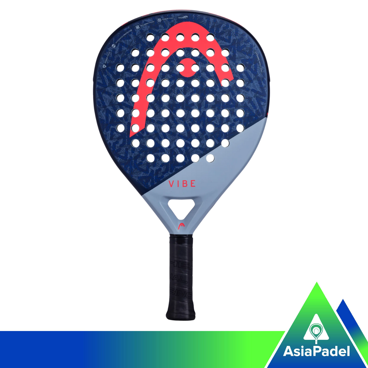 HEAD Vibe Blue/Red Fiberglass Padel Racket | Racket | Raket Padel