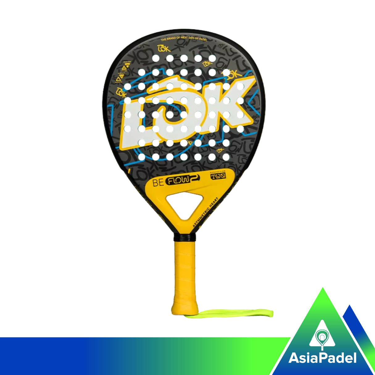 Lok Be Flow Gen 2 Fiberglass Padel Racket | Racket | Raket Padel Round