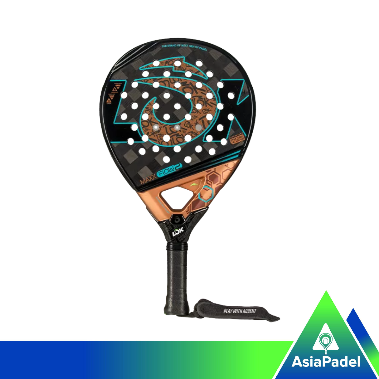 Lok Maxx Flow Gen 2 Carbon C18 Padel Racket | Racket | Raket Padel Round