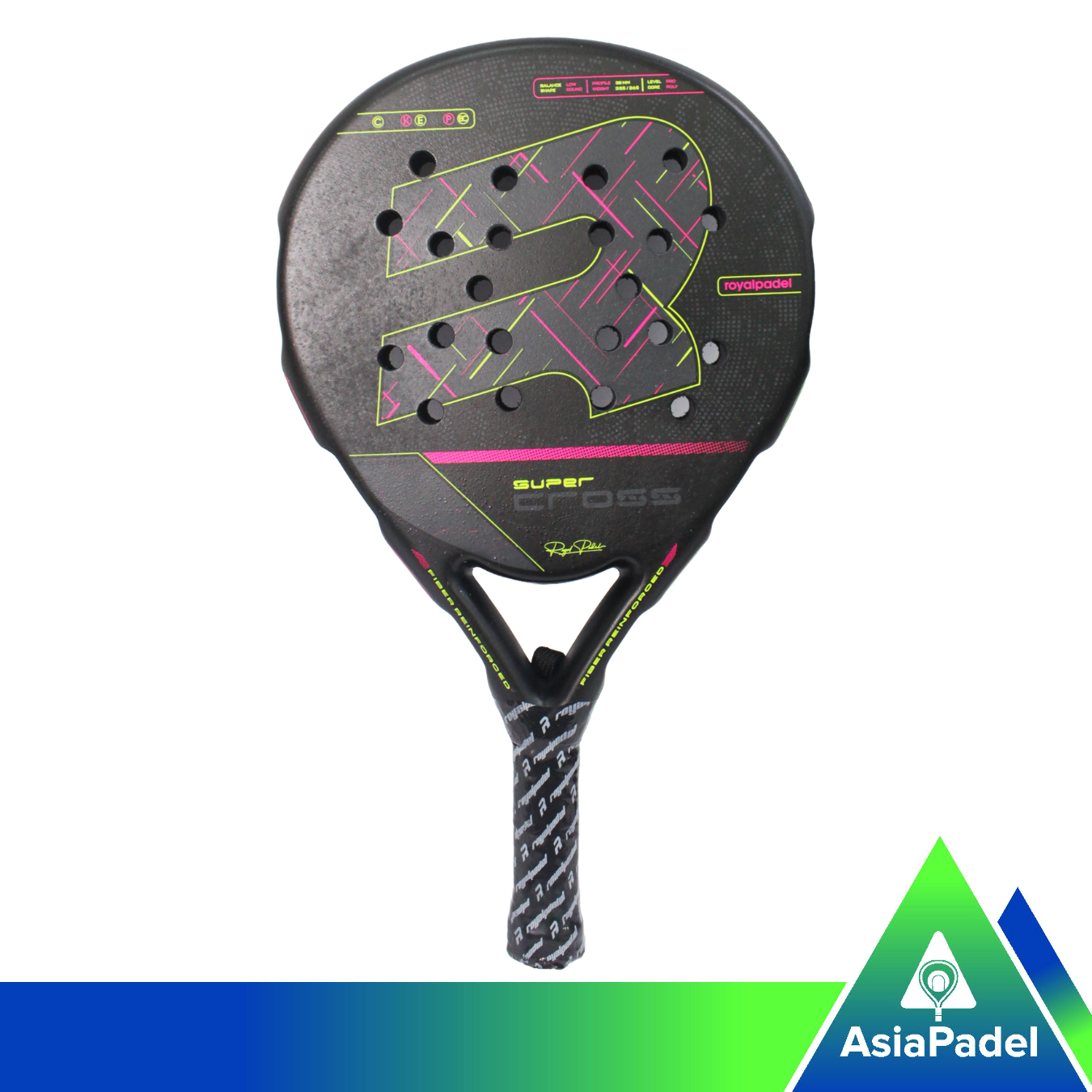 Royal Padel Cross Black Edition Fibertech Padel Racket | Racket | Raket Padel Teardrop 2025