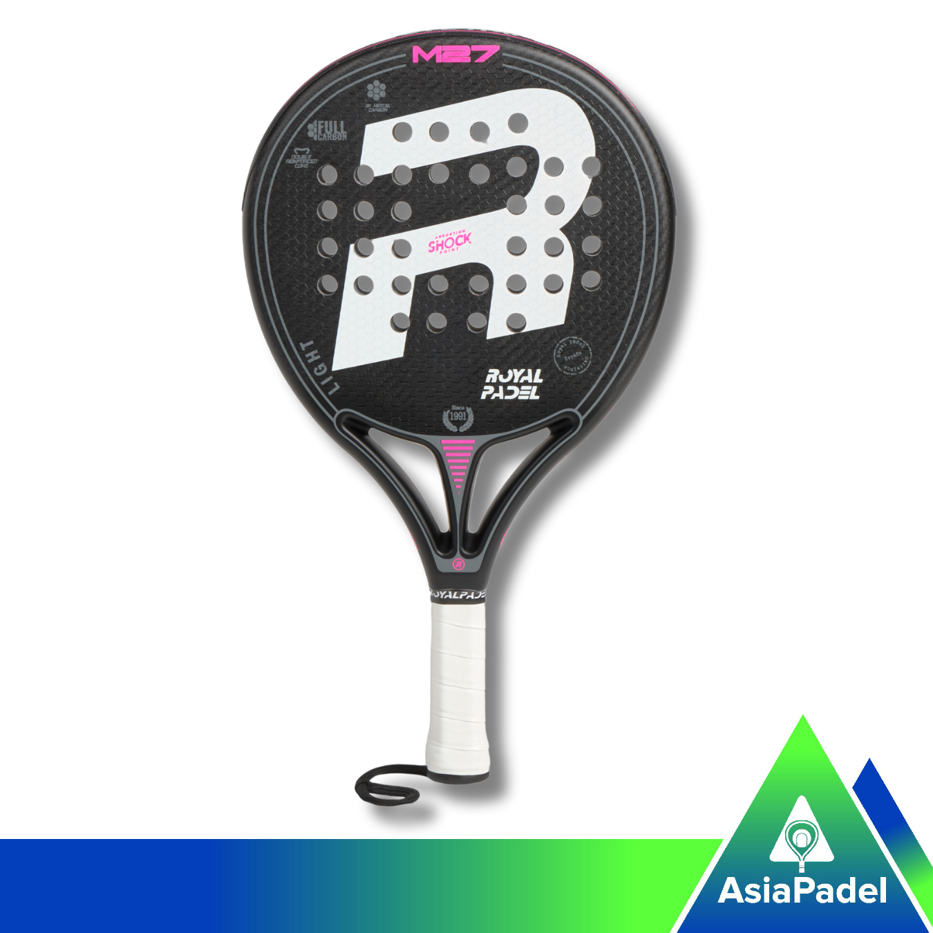 Royal Padel M27 Light Pink Carbon 3K | Racket | Raket Padel Round 2025