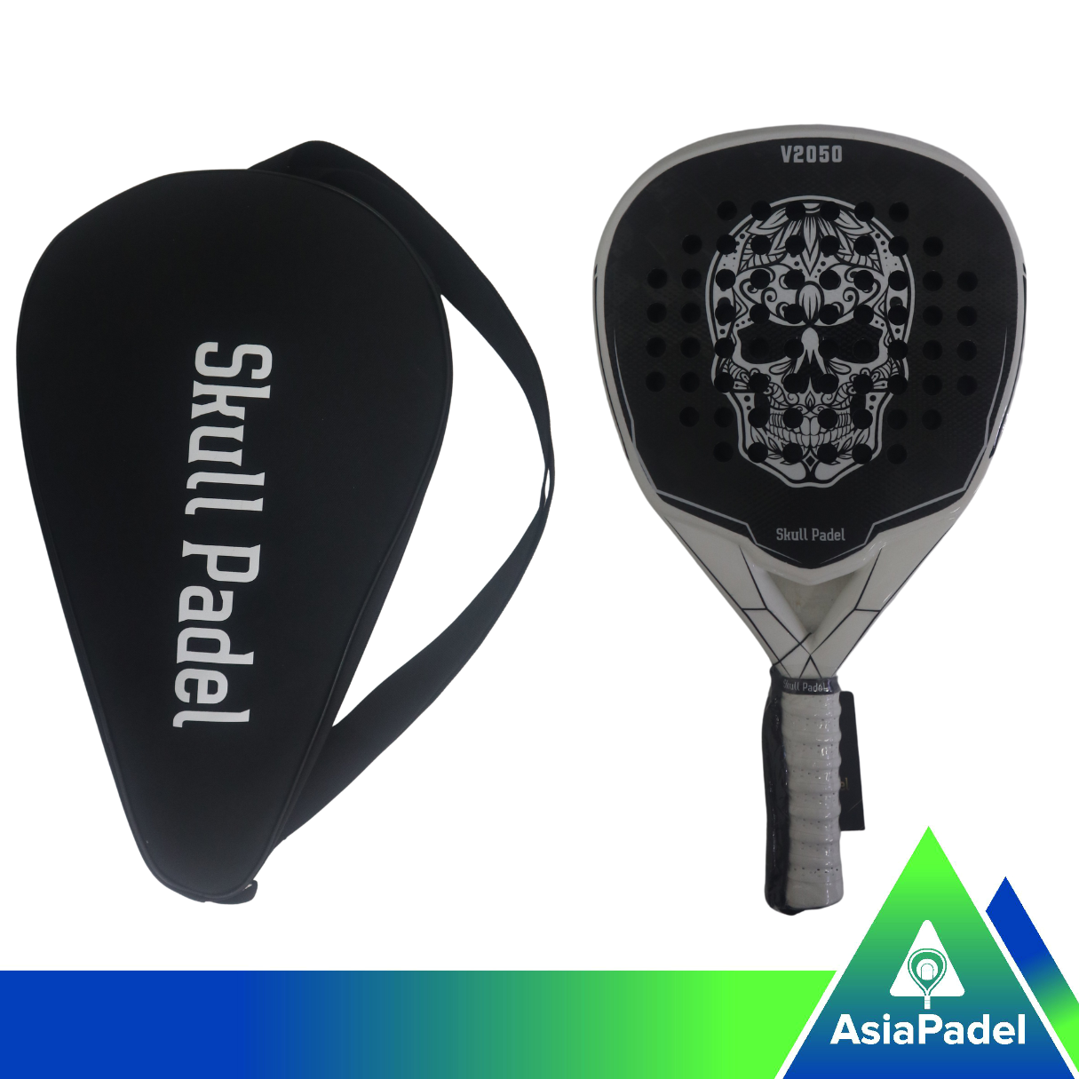 RACKET PADELBALL SKULL V2050 24K WHT_BLK (3)