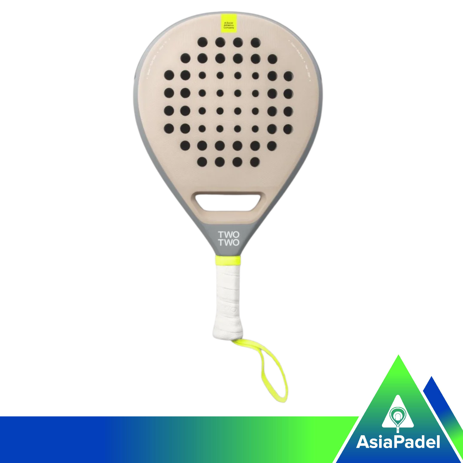 TwoTwo Play Two Sand Grey 3K Carbon Padel Racket | Racket | Raket Padel Teardrop